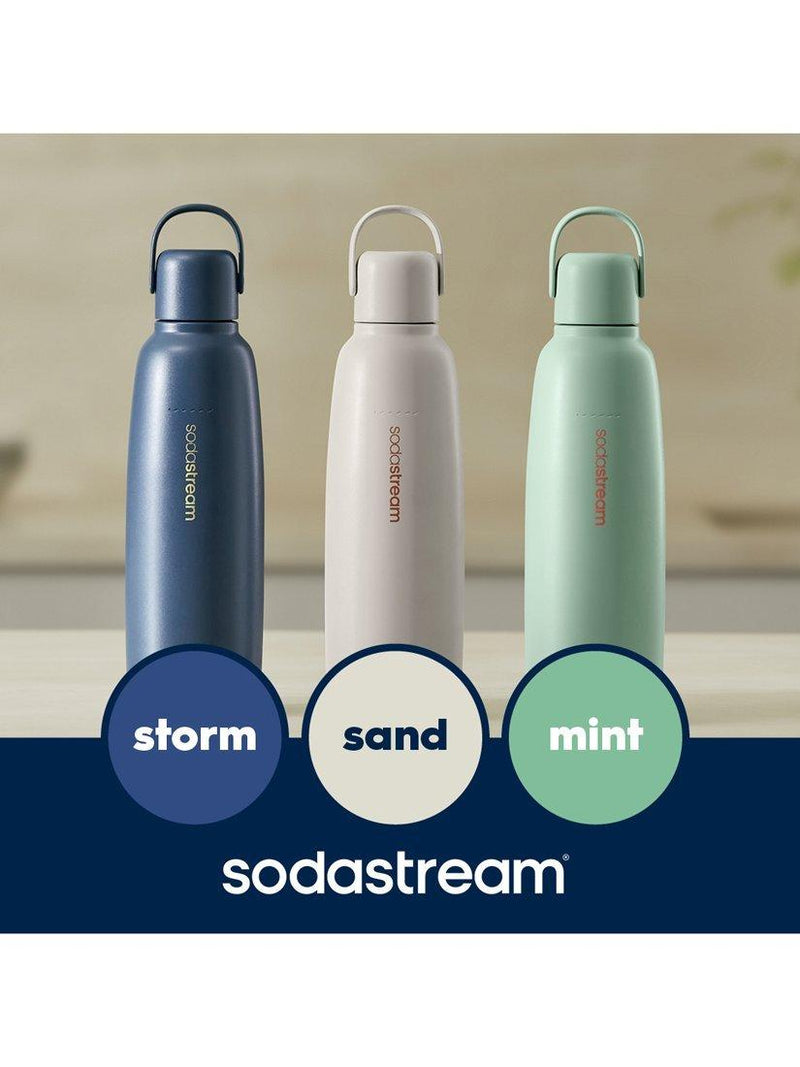 SodaStream stainless steel sparkling drinks bottle 900ml, UK version