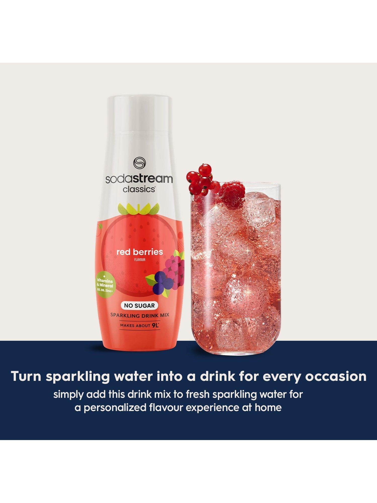 SodaStream drink mix No Sugar Red Berries 440ml - British product