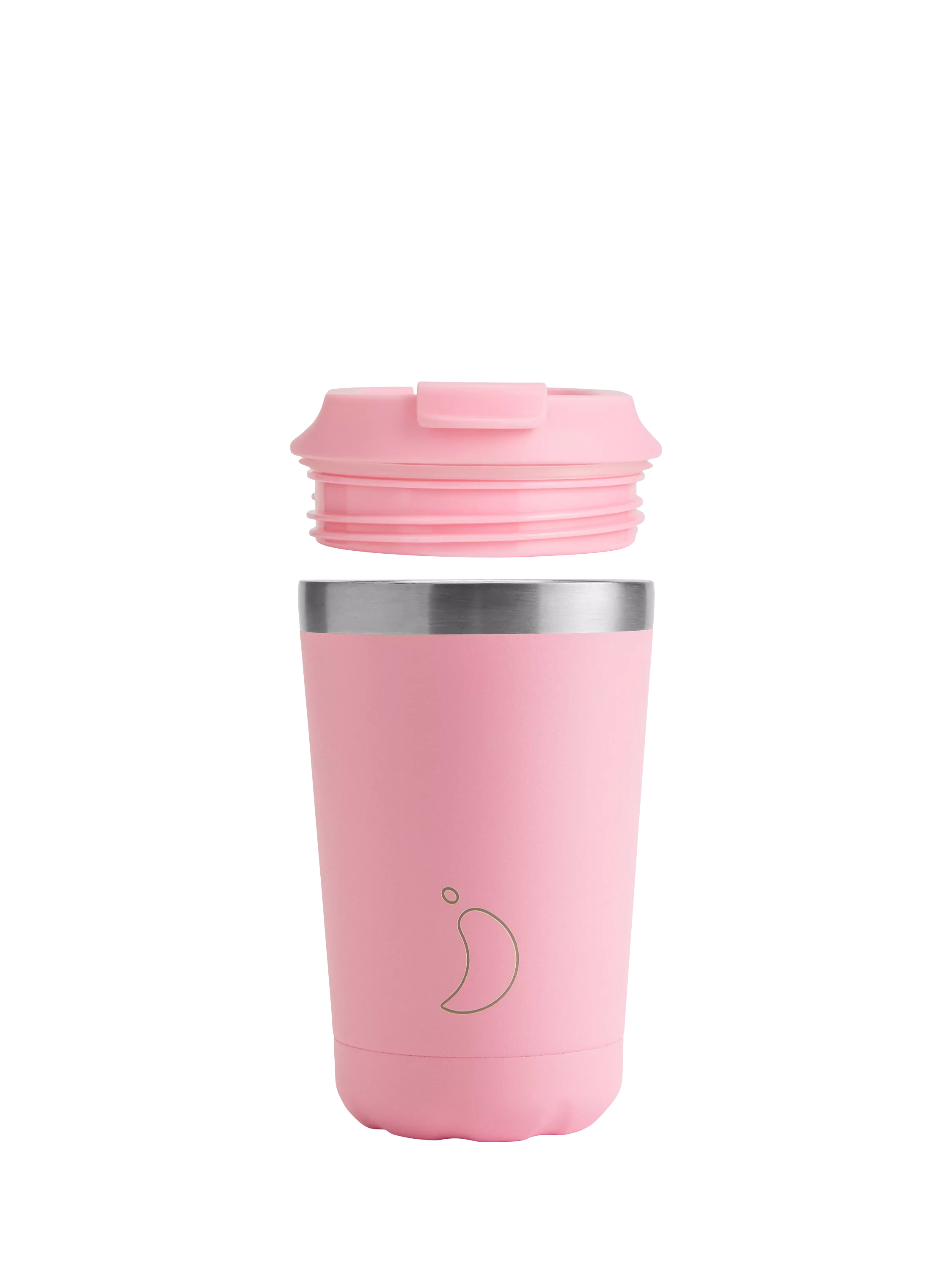 Chilly's double wall insulated travel mug pastel pink 340ml, UK version
