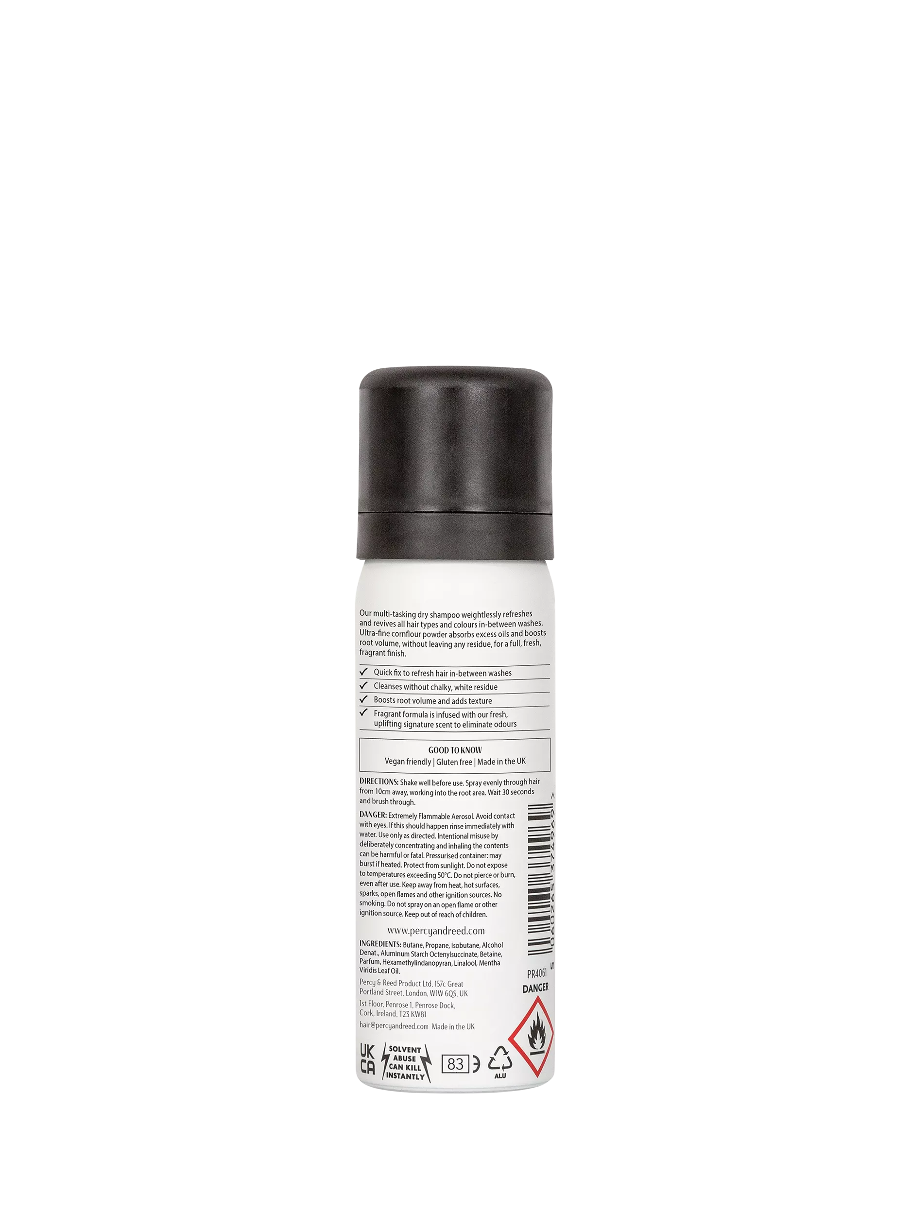 Percy & Reed Volumising Dry Shampoo 50ml, imported from the UK