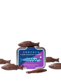 Chococo dark chocolate mackerel 65g reusable tin (British brand)