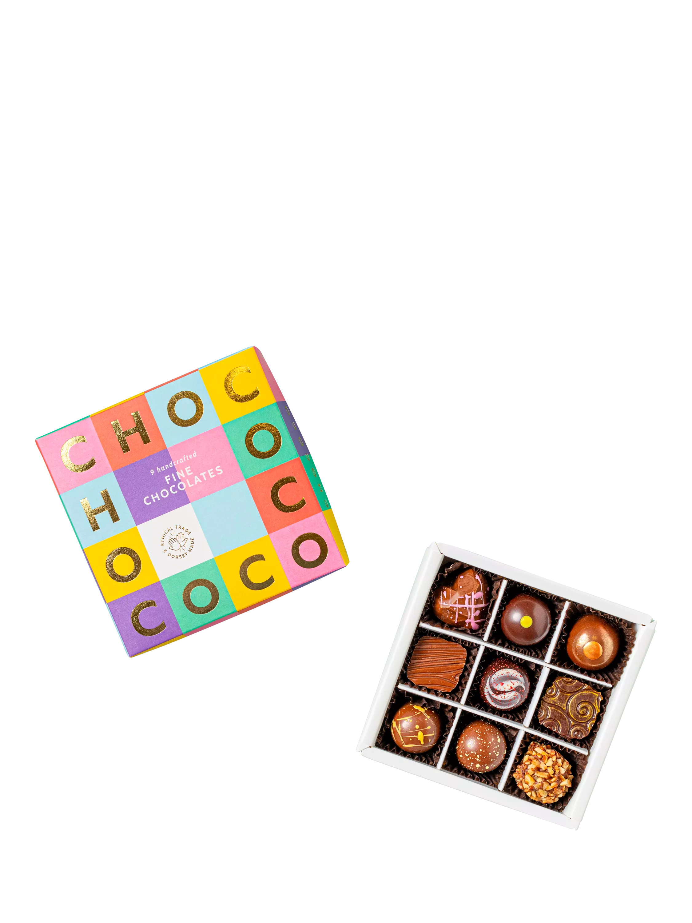 Chococo small chocolate collection box 90g, imported from the UK