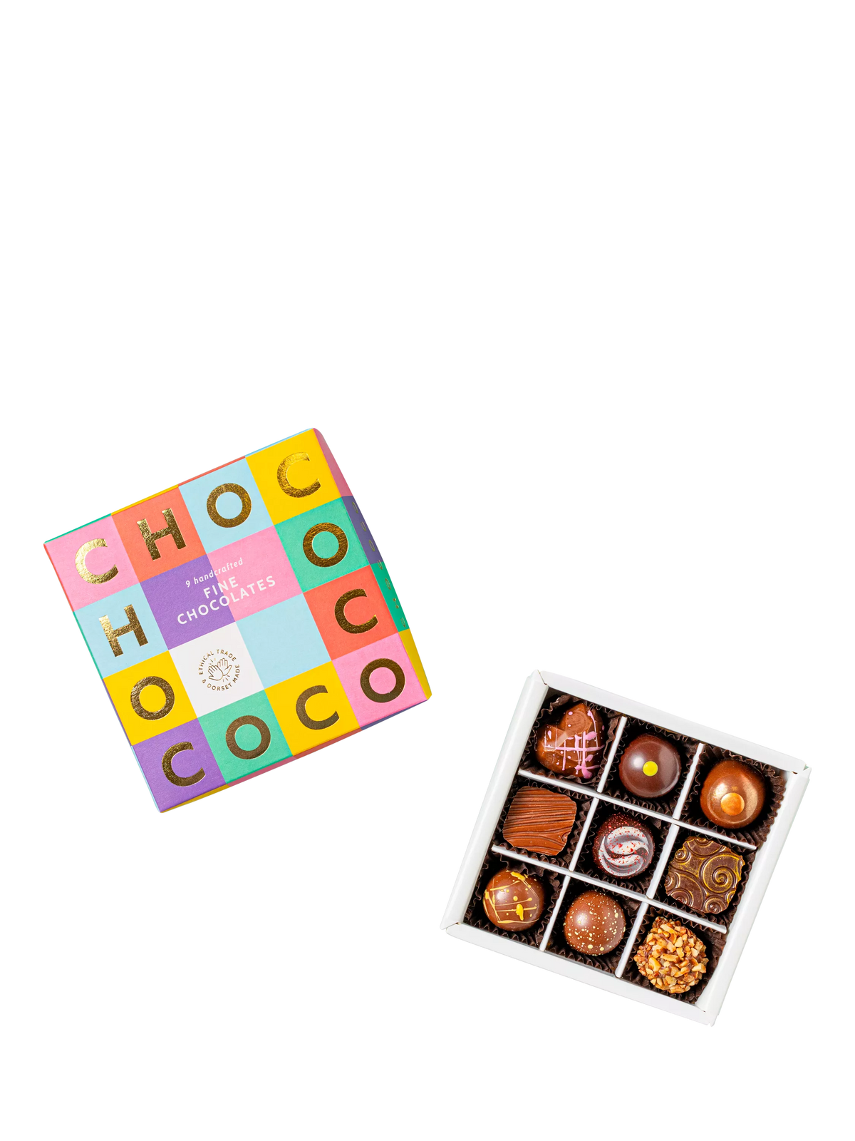 Chococo small chocolate collection box 90g, imported from the UK
