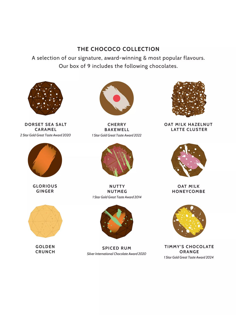 Chococo small chocolate collection box 90g, imported from the UK