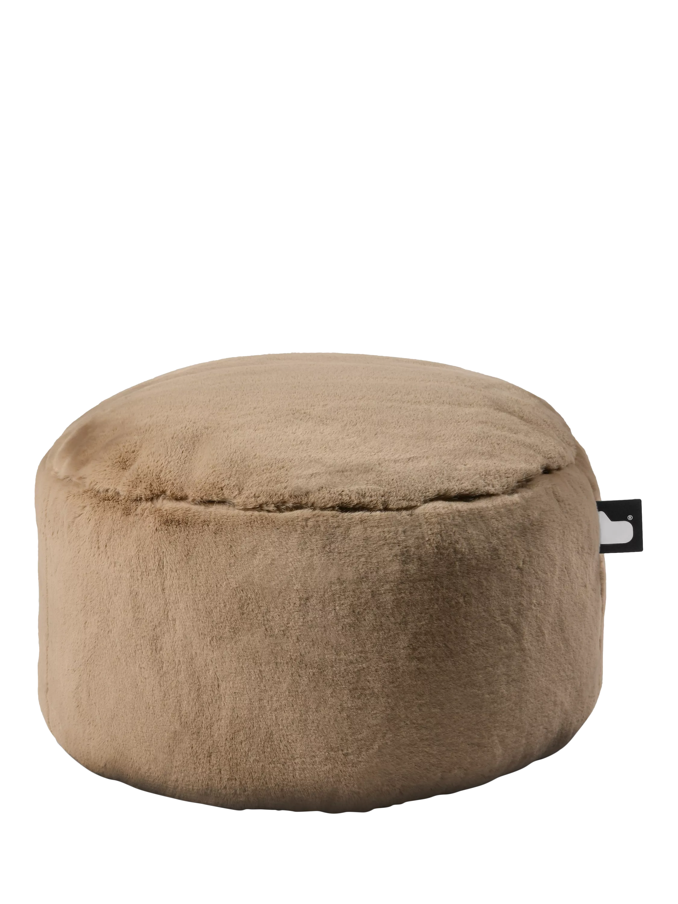 Extreme Lounging mink faux fur drum pouffe, UK version