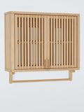 John Lewis slatted bamboo bathroom wall cabinet with rail (British brand)