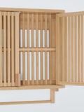 John Lewis slatted bamboo bathroom wall cabinet with rail (British brand)