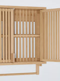 John Lewis slatted bamboo bathroom wall cabinet with rail (British brand)
