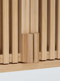 John Lewis slatted bamboo bathroom wall cabinet with rail (British brand)