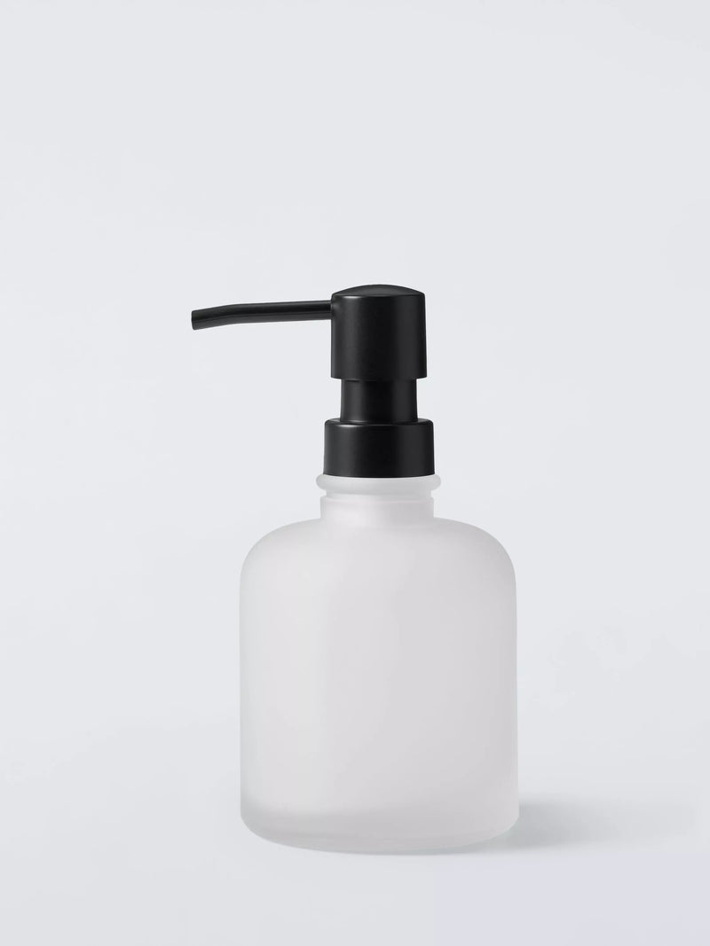 John Lewis white frosted glass soap dispenser 300ml - British product