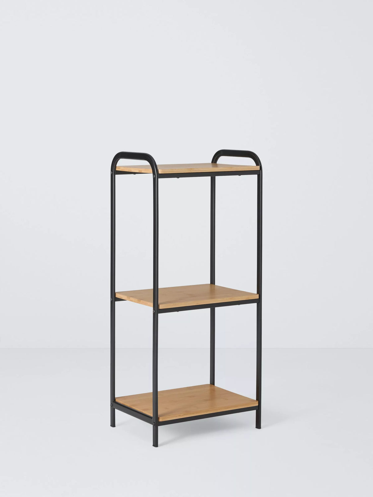 John Lewis bamboo and metal bathroom shelf unit, 90x40x30cm - British product