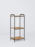 John Lewis bamboo and metal bathroom shelf unit, 90x40x30cm - British product