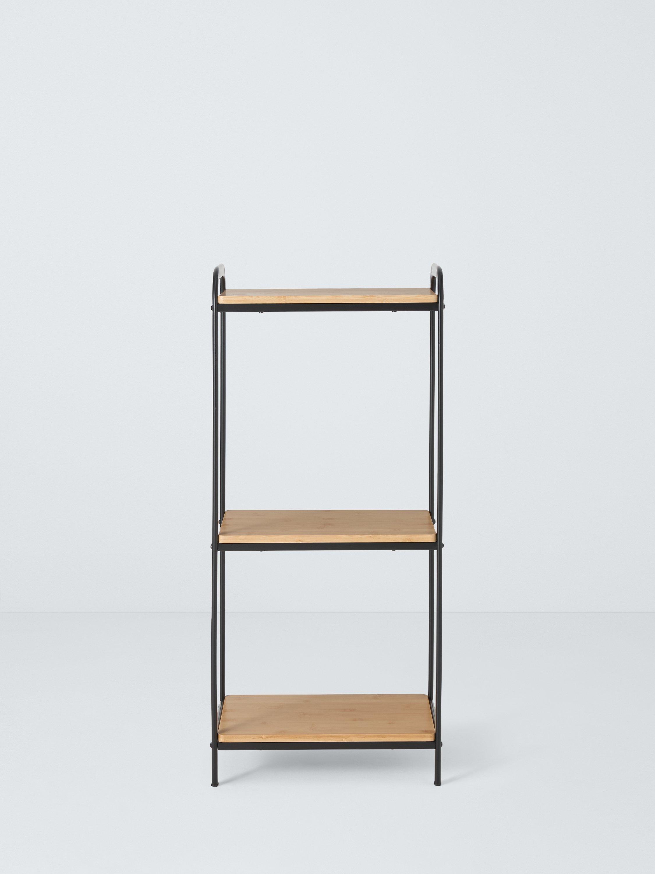 John Lewis bamboo and metal bathroom shelf unit, 90x40x30cm - British product