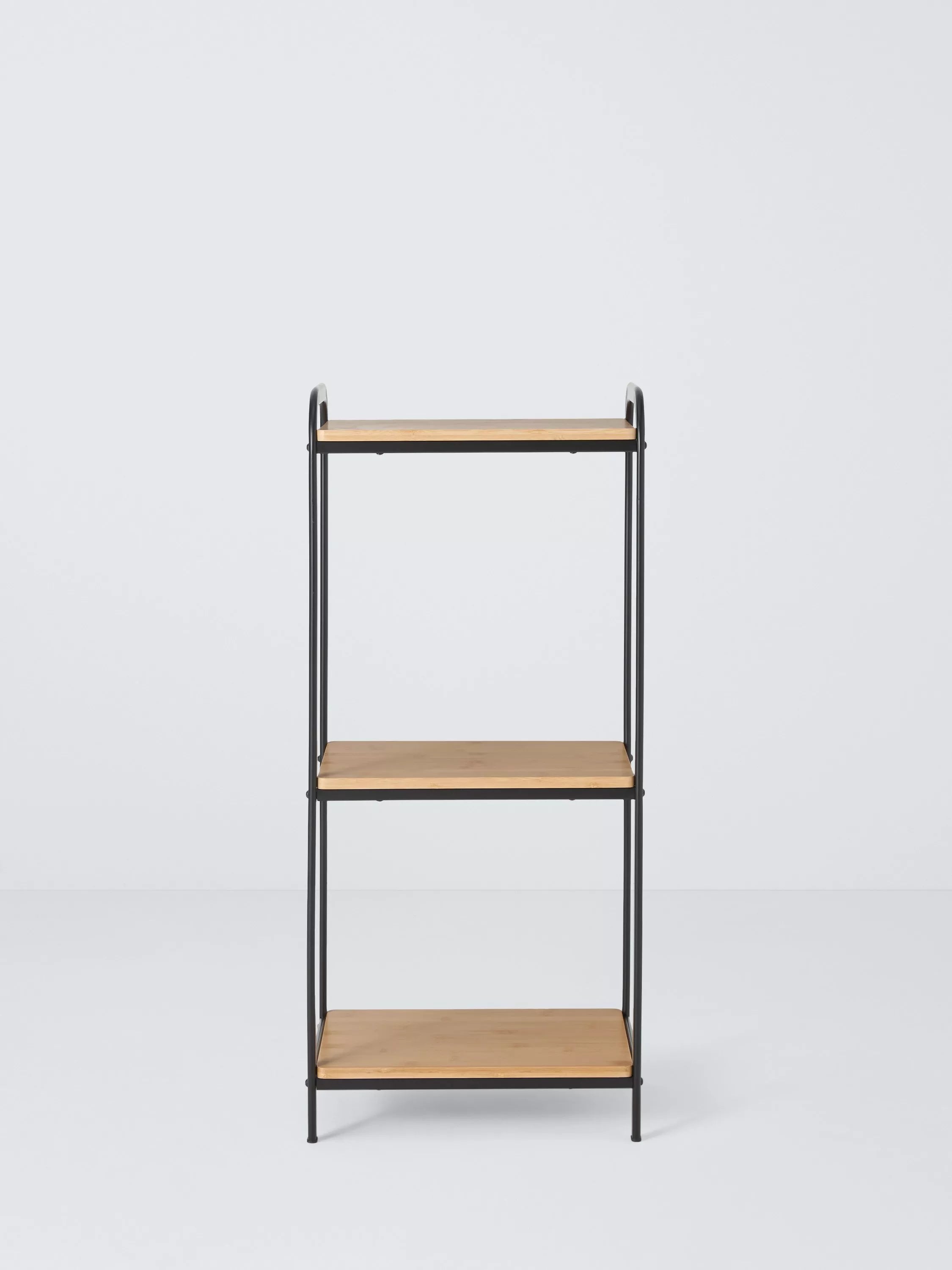 John Lewis bamboo and metal bathroom shelf unit, 90x40x30cm - British product