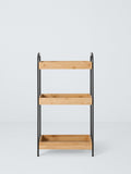 John Lewis three-tier bamboo and metal bathroom storage caddy - British product