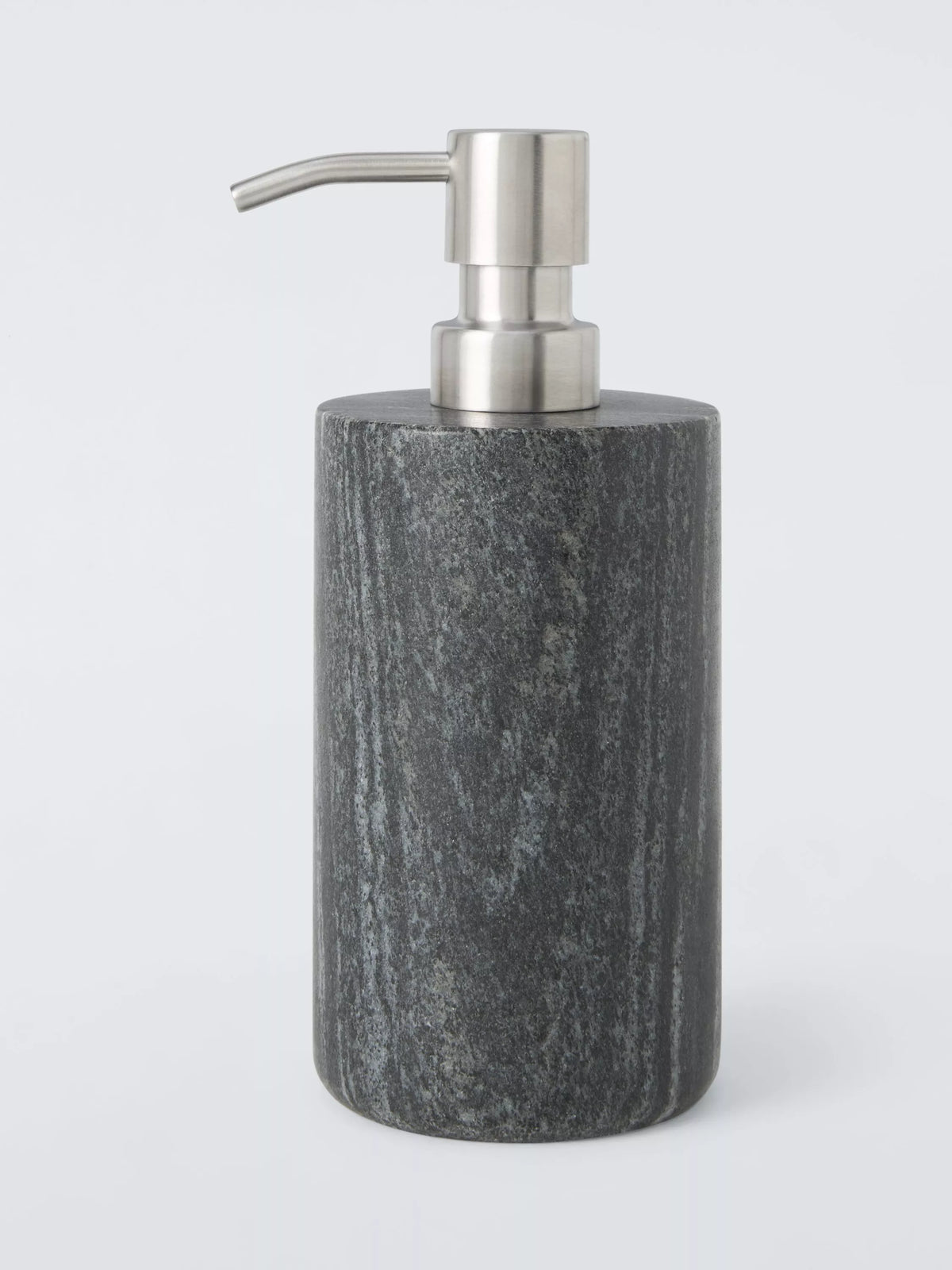 John Lewis marble soap dispenser brushed white marble stainless steel H18cm, UK version
