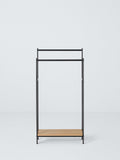 John Lewis bamboo and metal bathroom towel rail, black and natural finish (British brand)