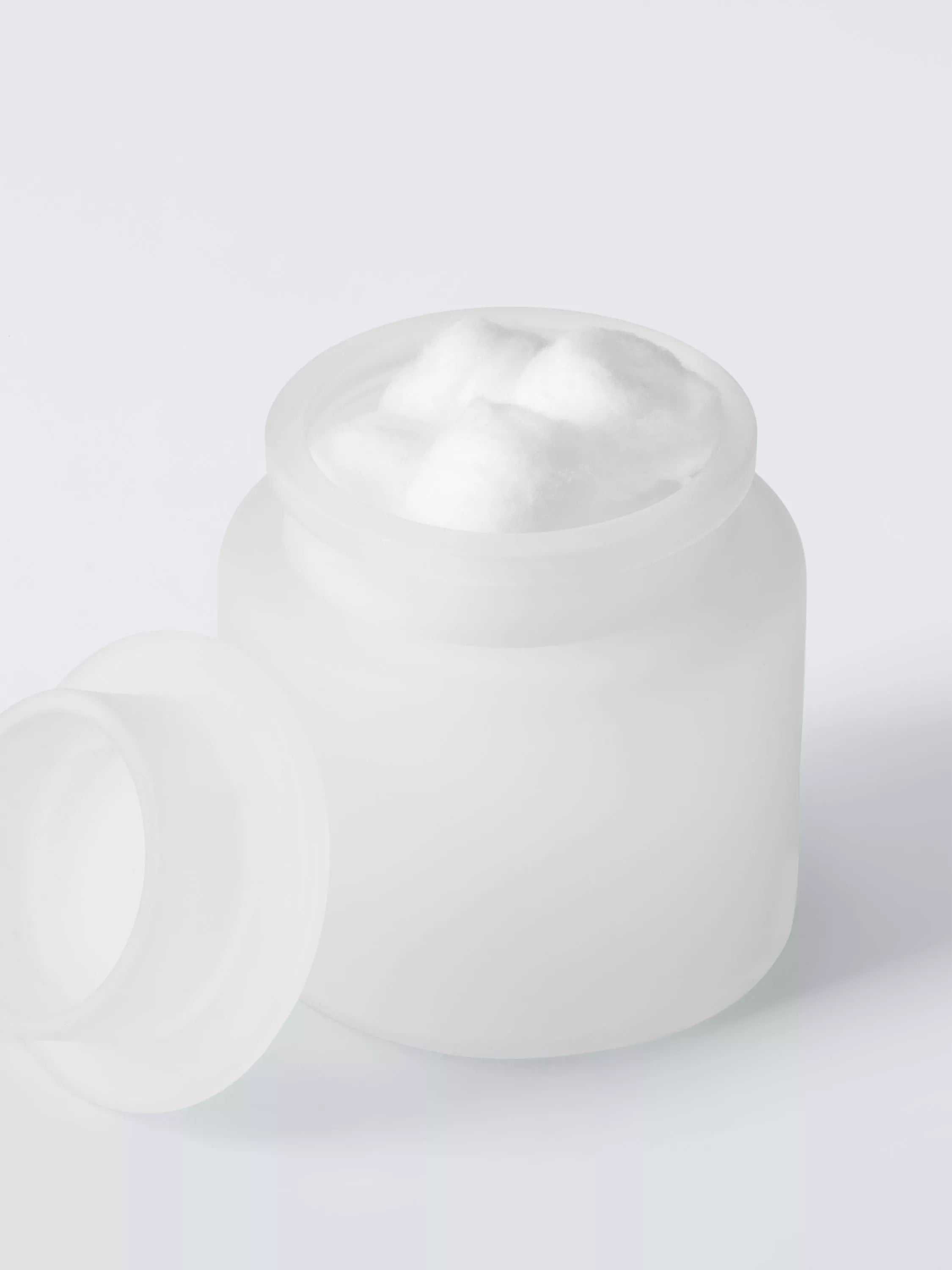John Lewis frosted glass storage jar white 550ml - British product