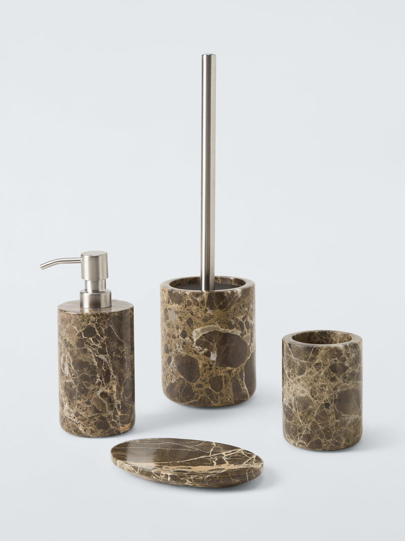 John Lewis marble bathroom tumbler Dark Emperador - British product