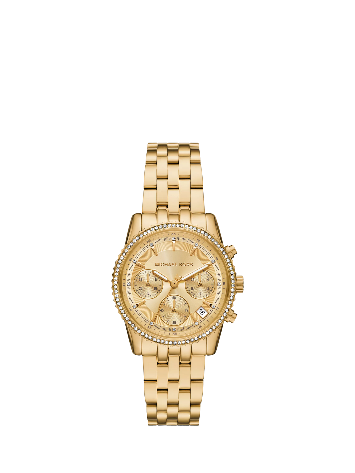 Michael Kors Mini Bryant Chronograph gold stainless steel watch - British product