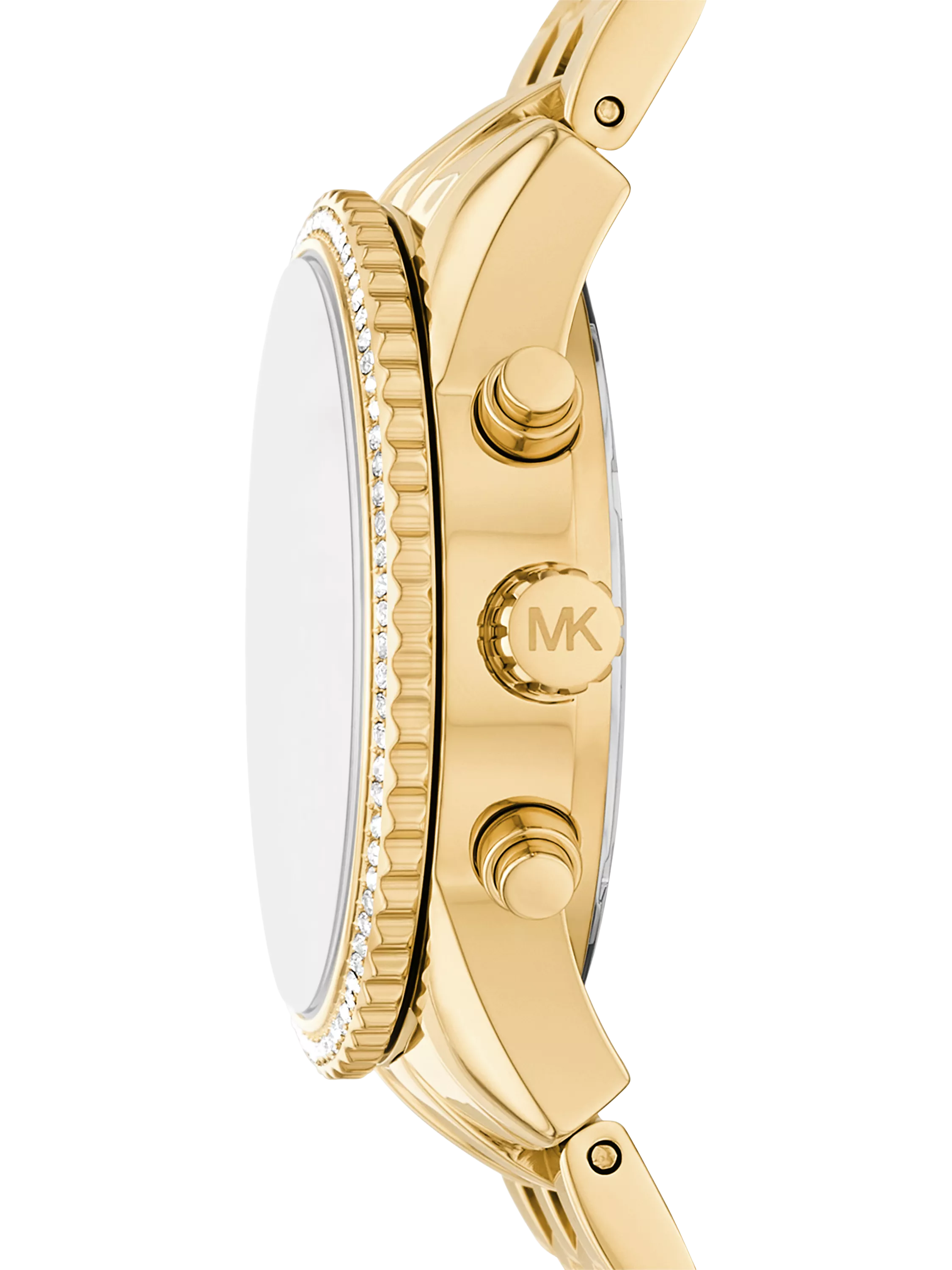 Michael Kors Mini Bryant Chronograph gold stainless steel watch - British product
