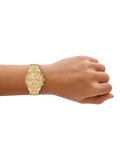 Michael Kors Mini Bryant Chronograph gold stainless steel watch - British product