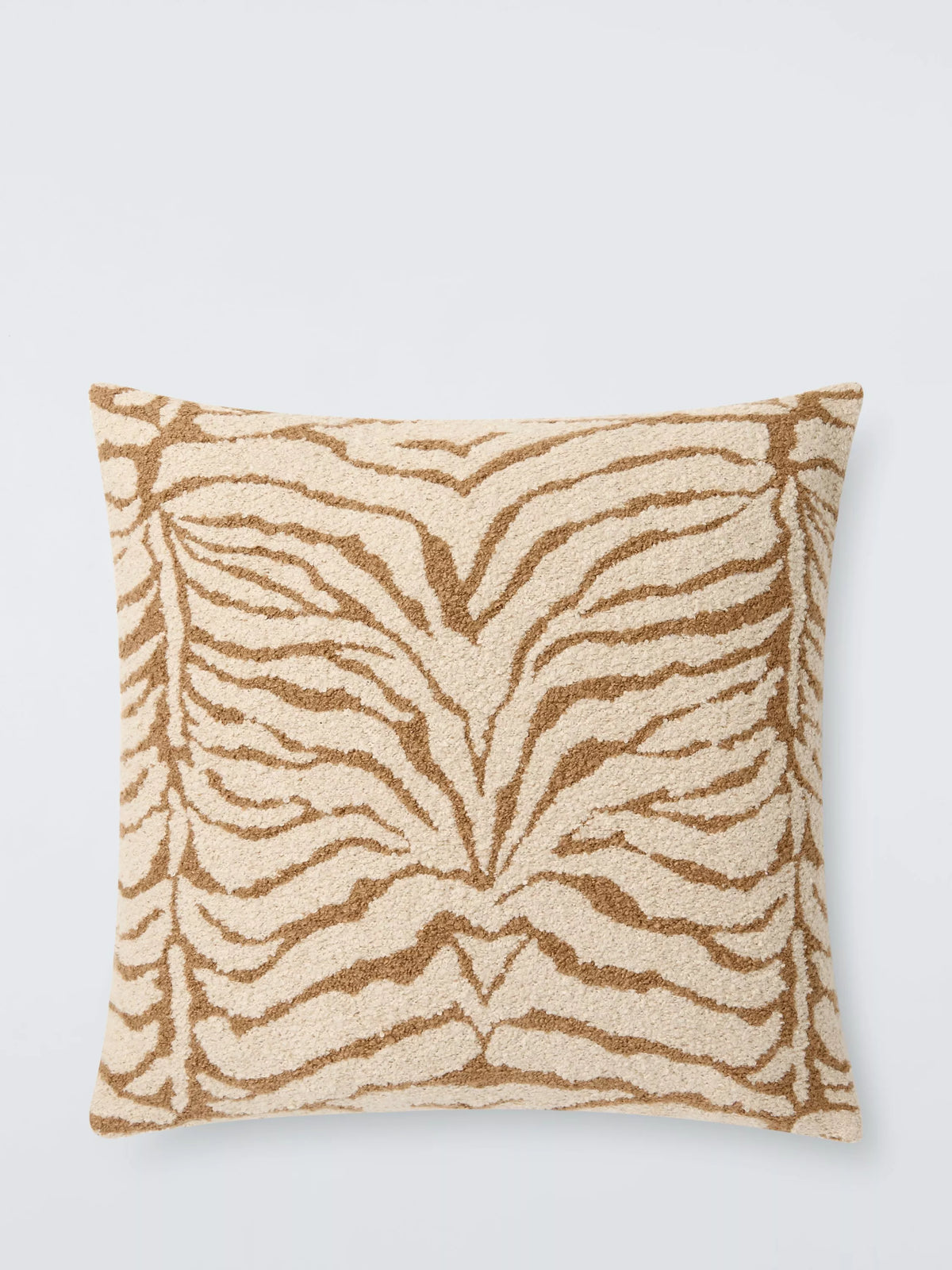 John Lewis zebra boucle cushion caramel 45cm, imported from the UK