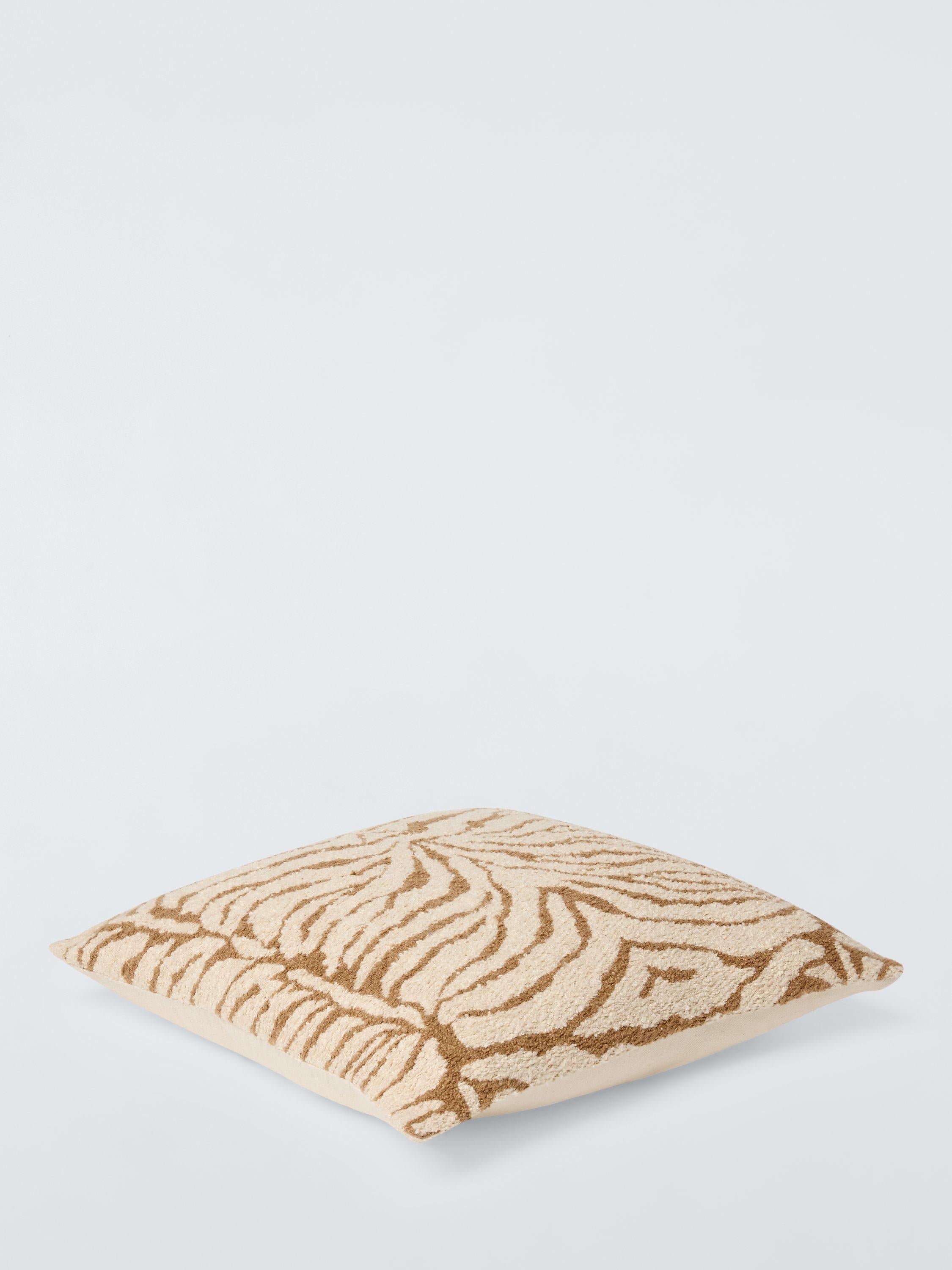 John Lewis zebra boucle cushion caramel 45cm, imported from the UK
