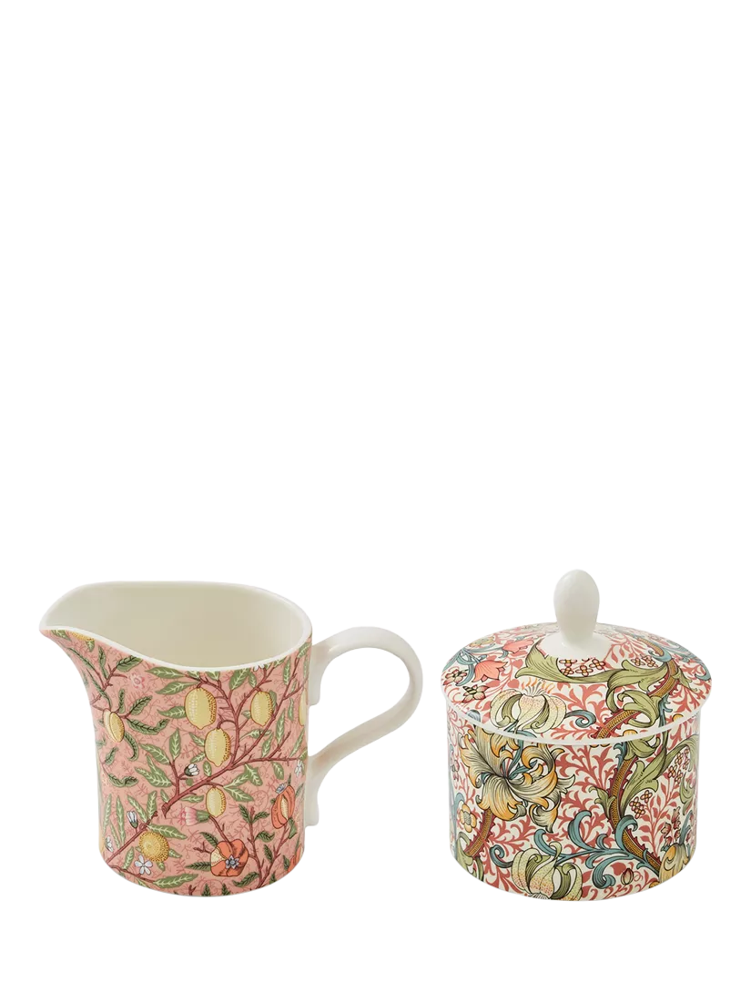 Morris & Co. sugar pot and milk jug set (British brand)