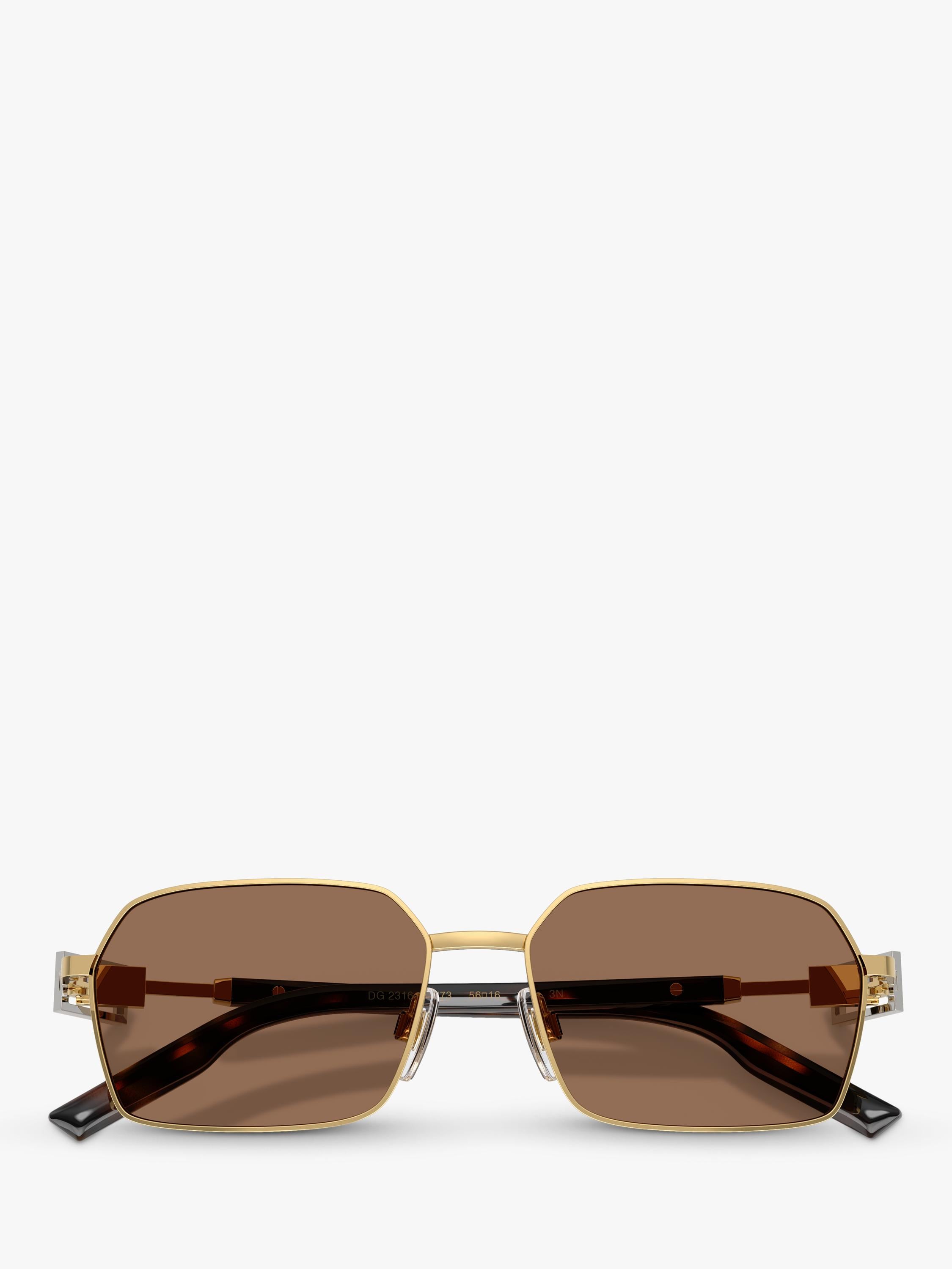 Dolce & Gabbana DG2316 men's rectangular sunglasses, imported from the UK