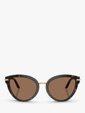 Dolce & Gabbana women's butterfly sunglasses Havana Brown (British brand)