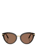 Dolce & Gabbana women's butterfly sunglasses Havana Brown (British brand)