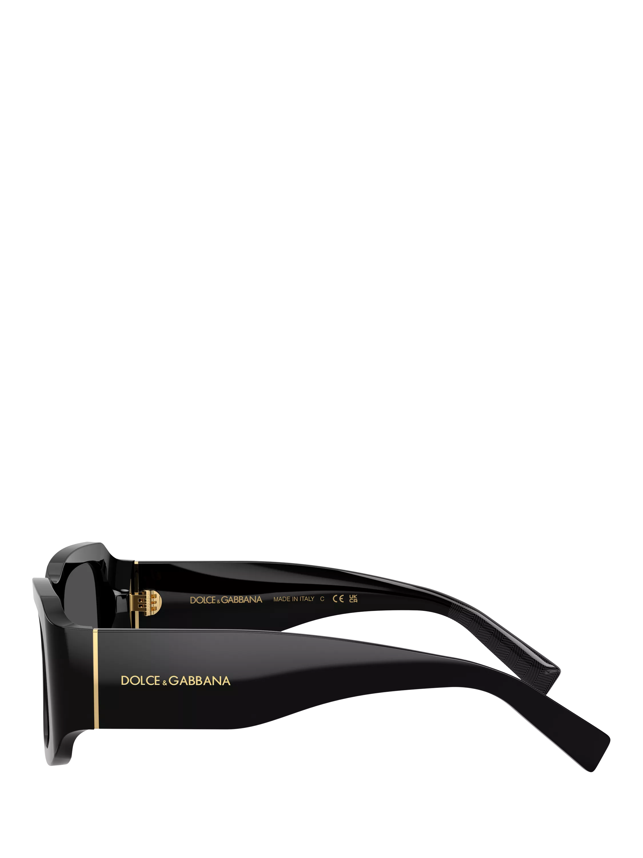 Dolce & Gabbana rectangular black sunglasses, UK version