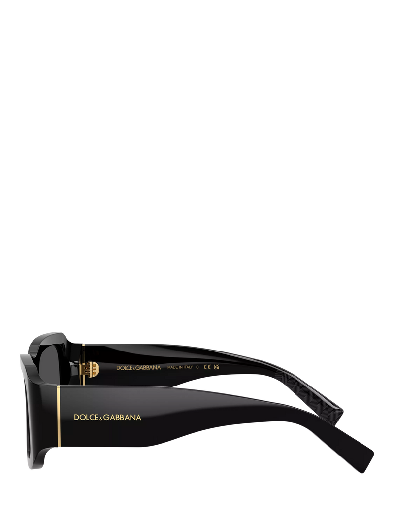 Dolce & Gabbana rectangular black sunglasses, UK version