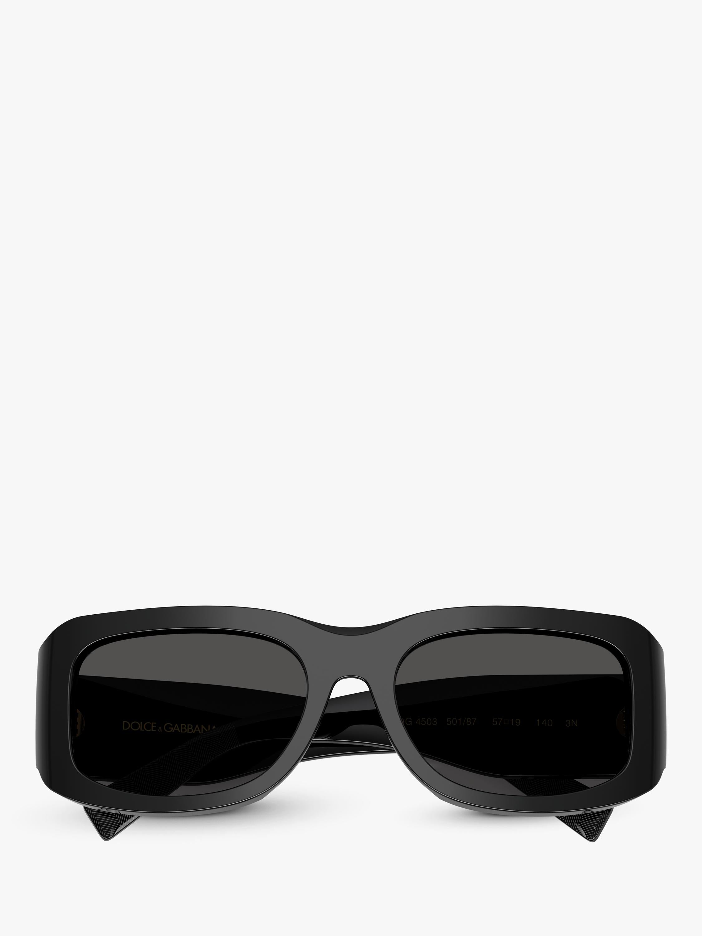 Dolce & Gabbana rectangular black sunglasses, UK version