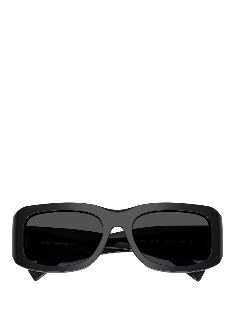 Dolce & Gabbana rectangular black sunglasses, UK version