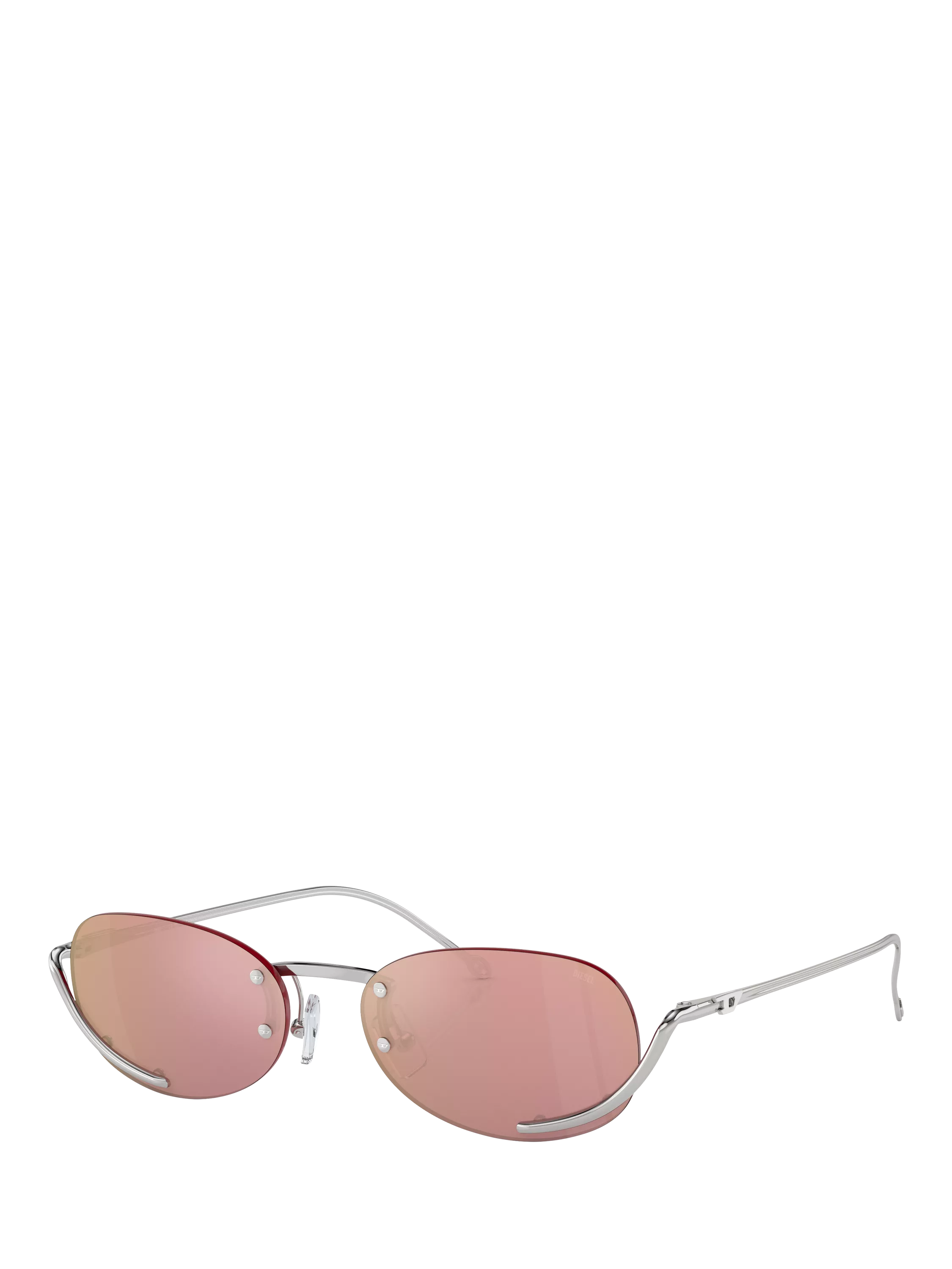 Diesel oval sunglasses with polyamide frame in pink (British brand)