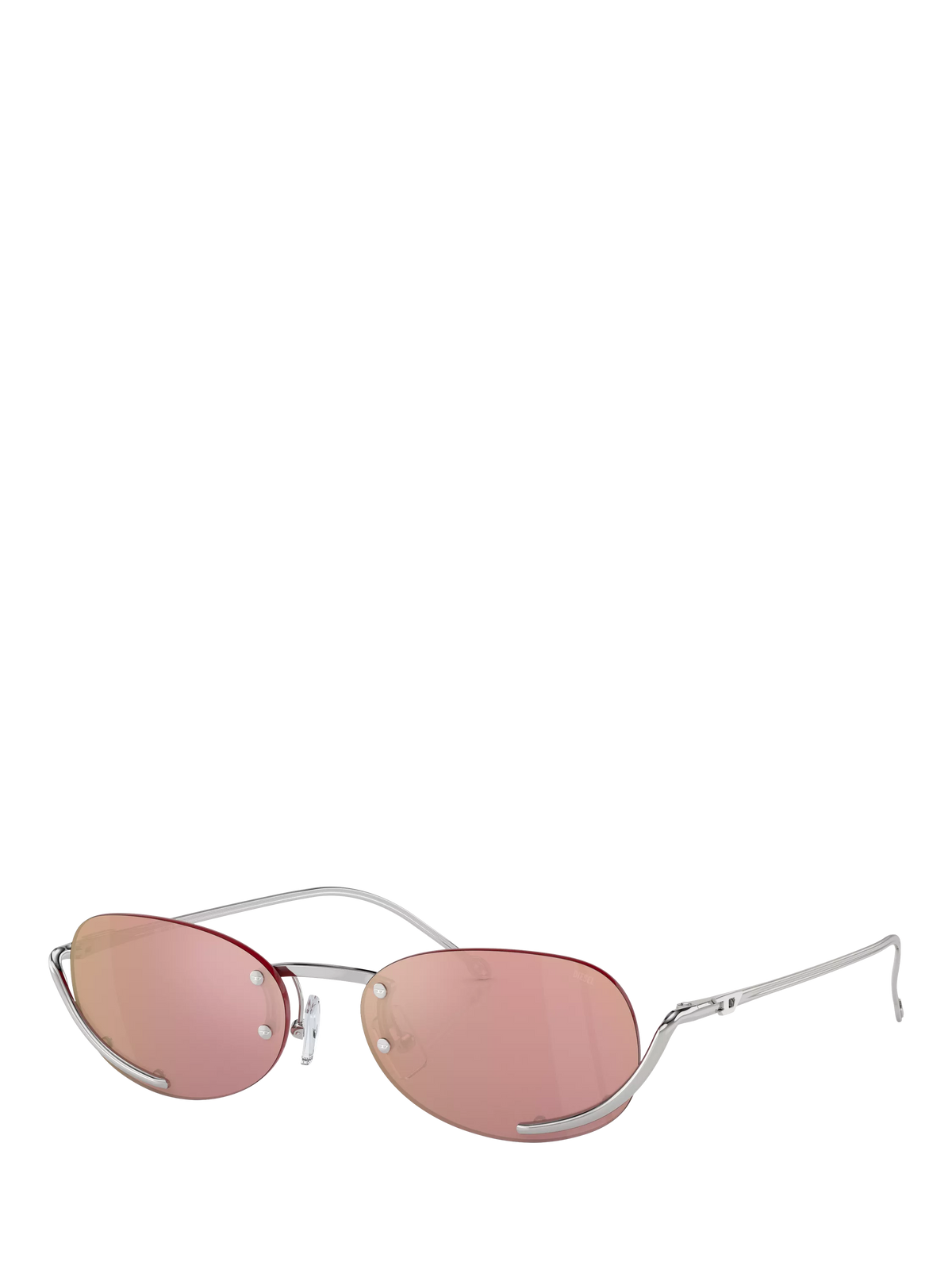 Diesel oval sunglasses with polyamide frame in pink (British brand)