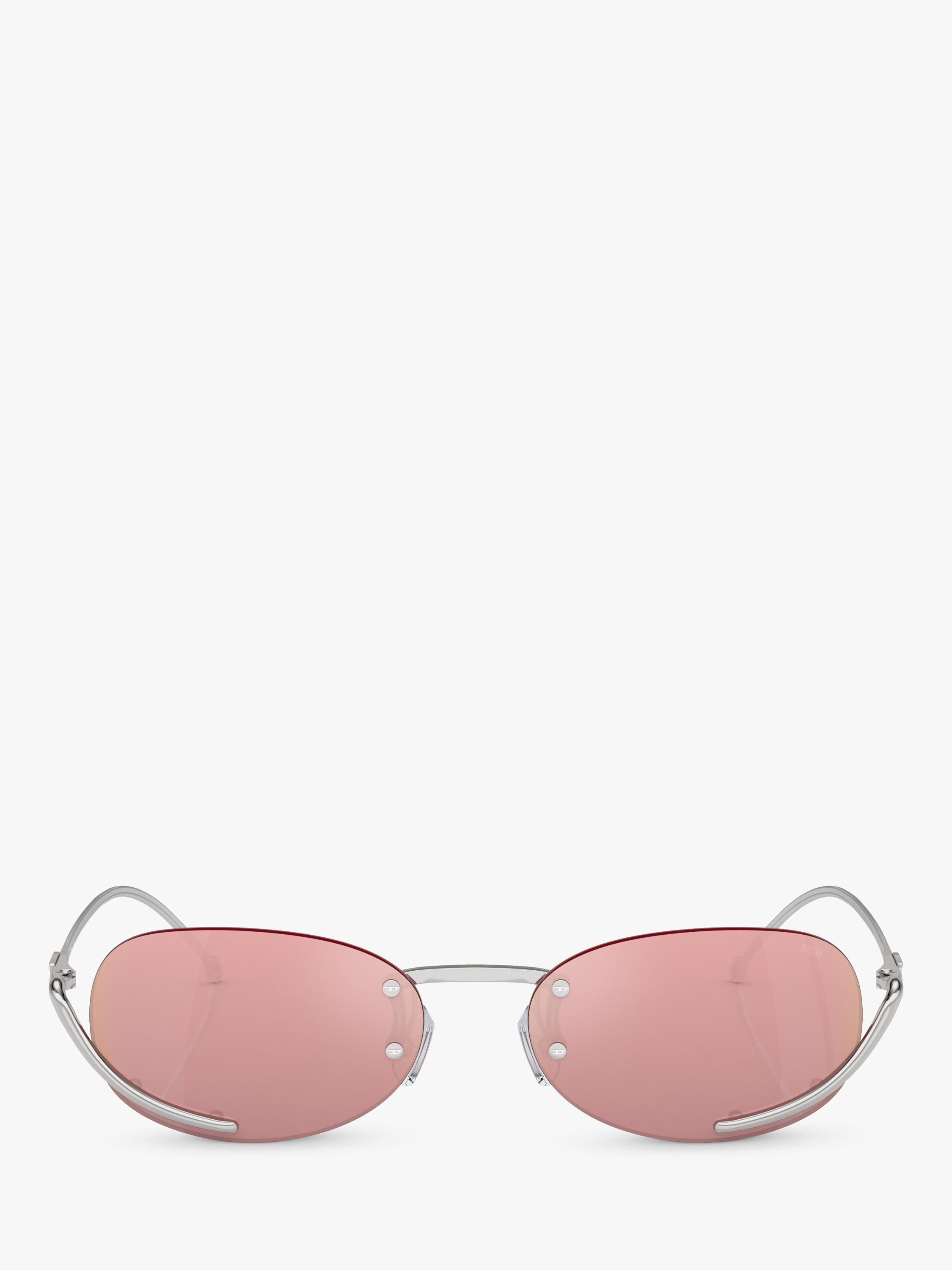 Diesel oval sunglasses with polyamide frame in pink (British brand)
