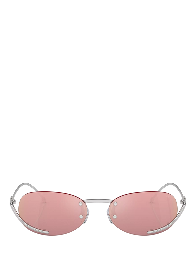 Diesel oval sunglasses with polyamide frame in pink (British brand)