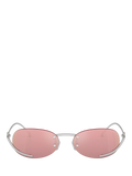 Diesel oval sunglasses with polyamide frame in pink (British brand)