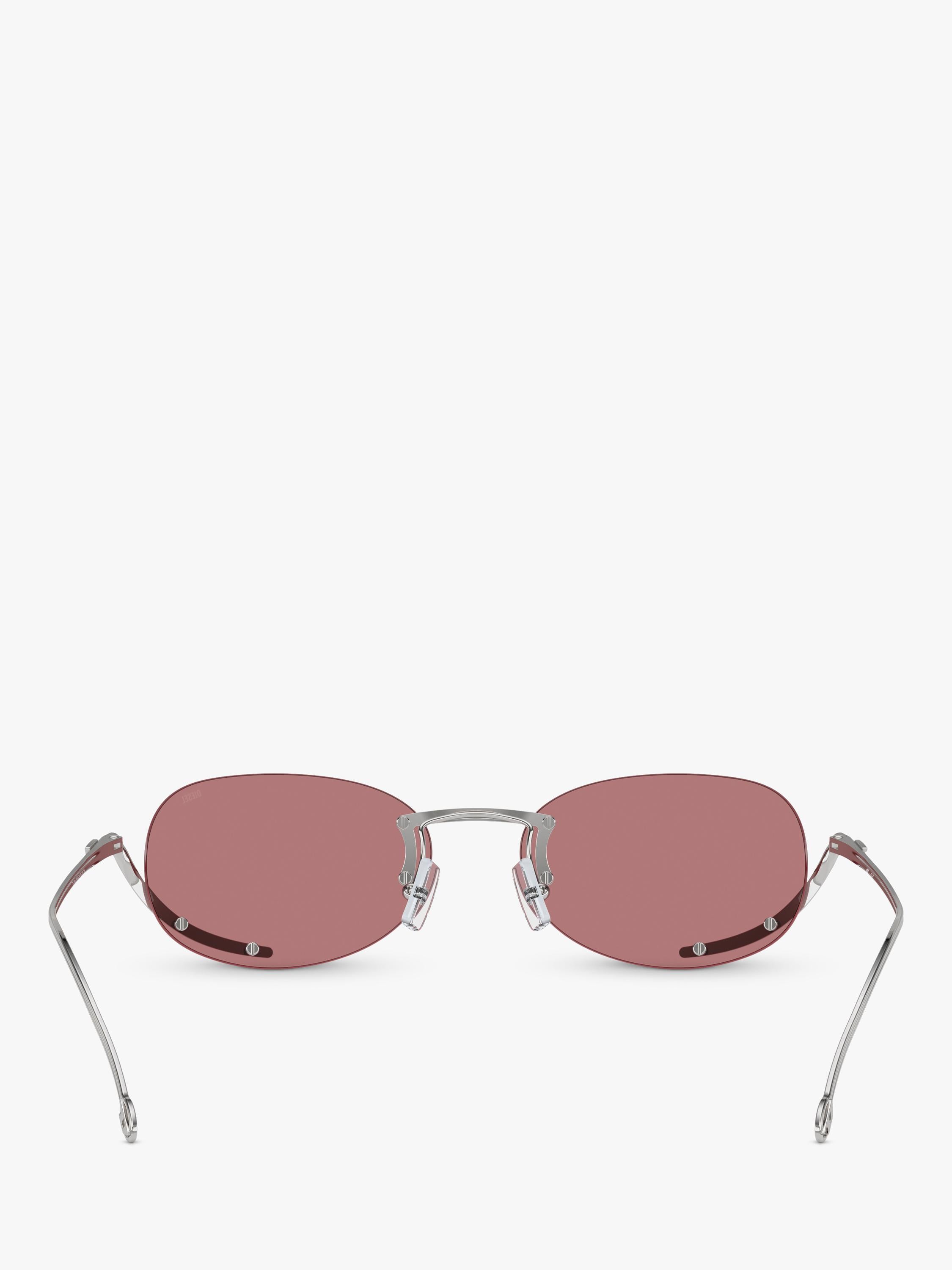 Diesel oval sunglasses with polyamide frame in pink (British brand)