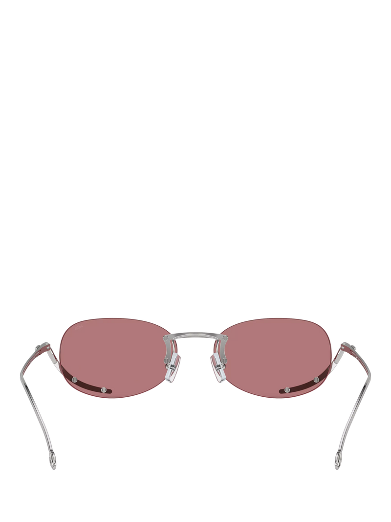 Diesel oval sunglasses with polyamide frame in pink (British brand)