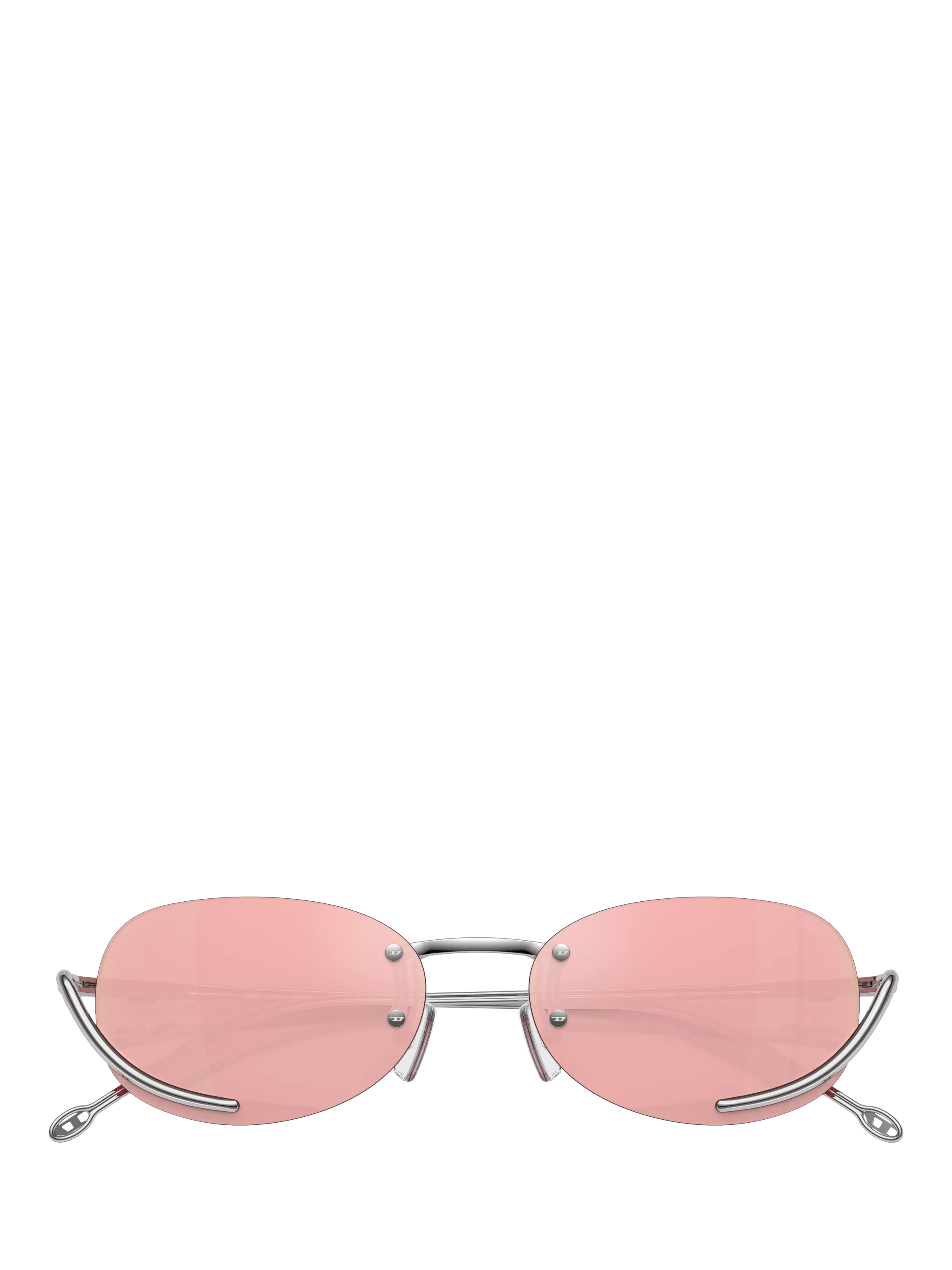 Diesel oval sunglasses with polyamide frame in pink (British brand)