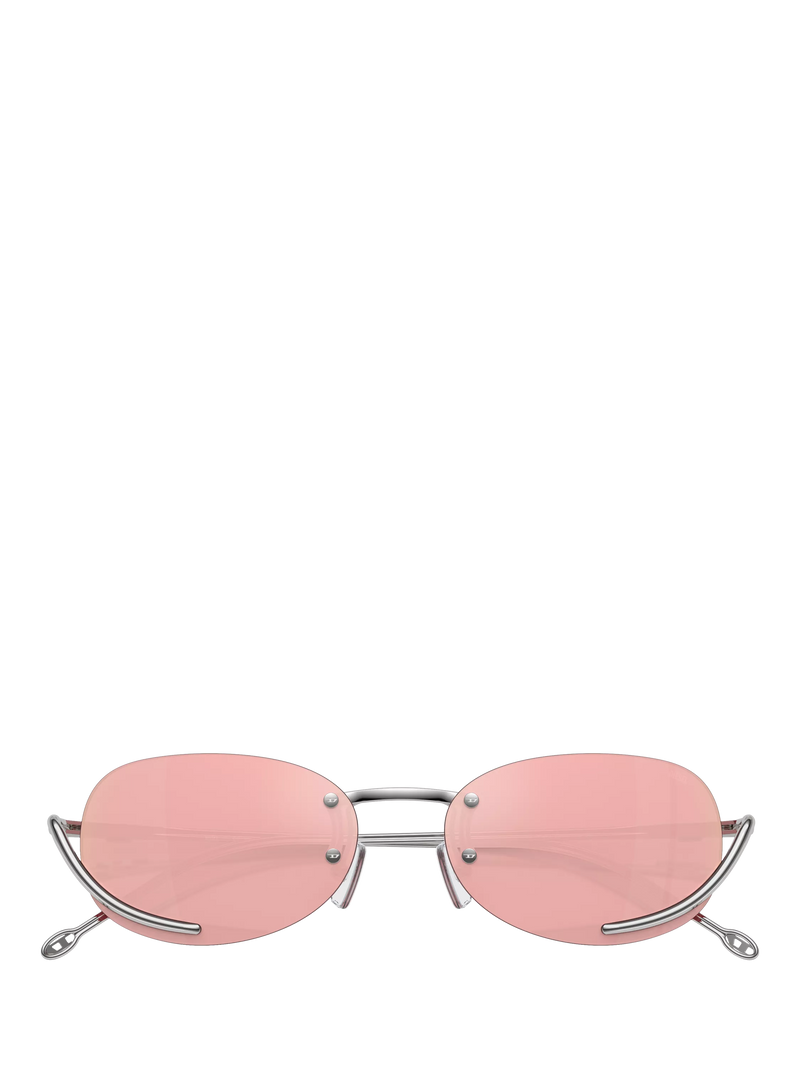 Diesel oval sunglasses with polyamide frame in pink (British brand)