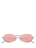 Diesel oval sunglasses with polyamide frame in pink (British brand)