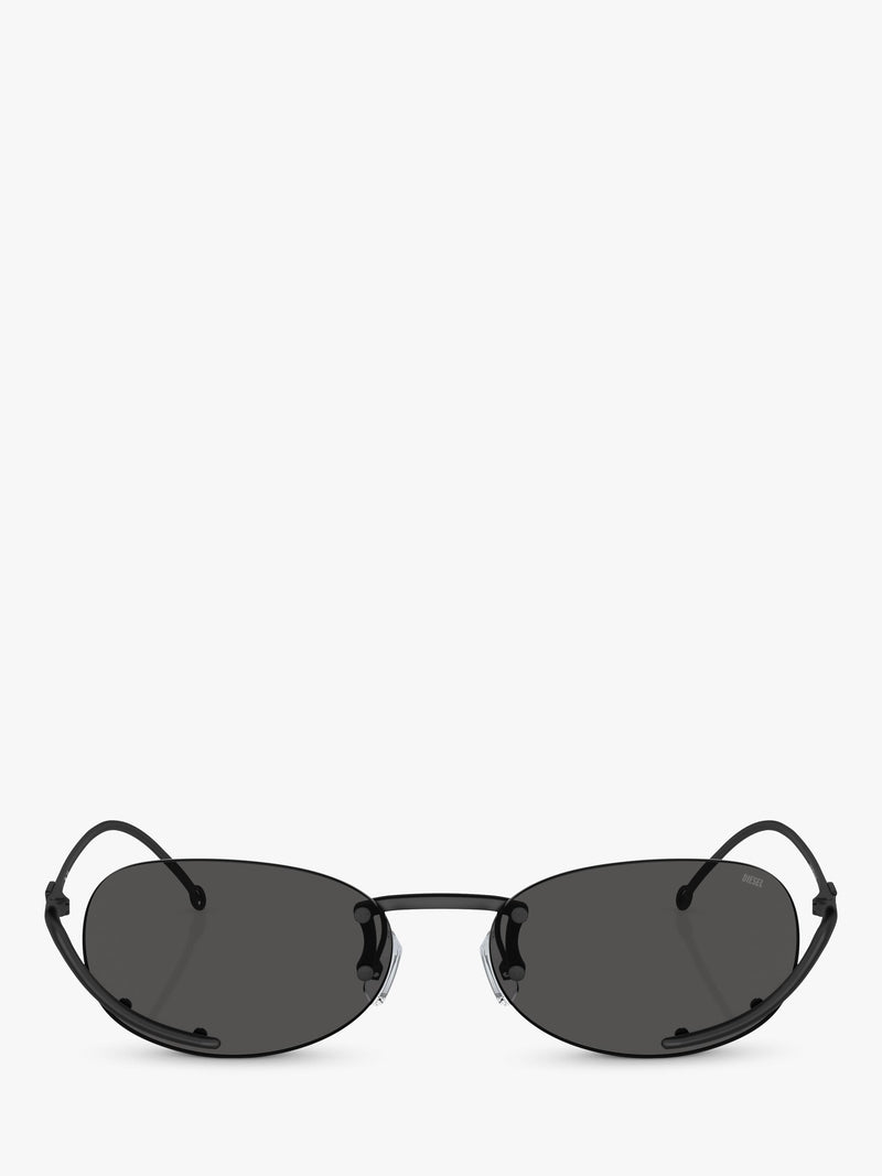 Diesel oval sunglasses black with metal frame - British product