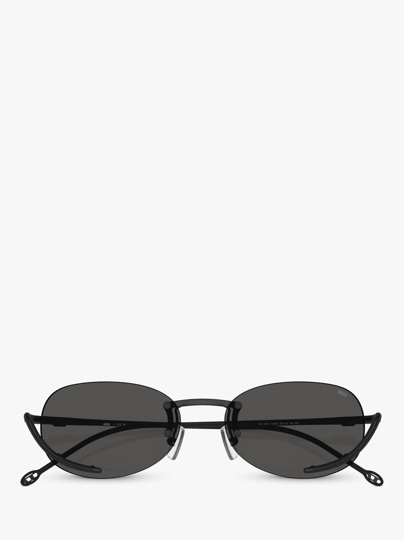 Diesel oval sunglasses black with metal frame - British product