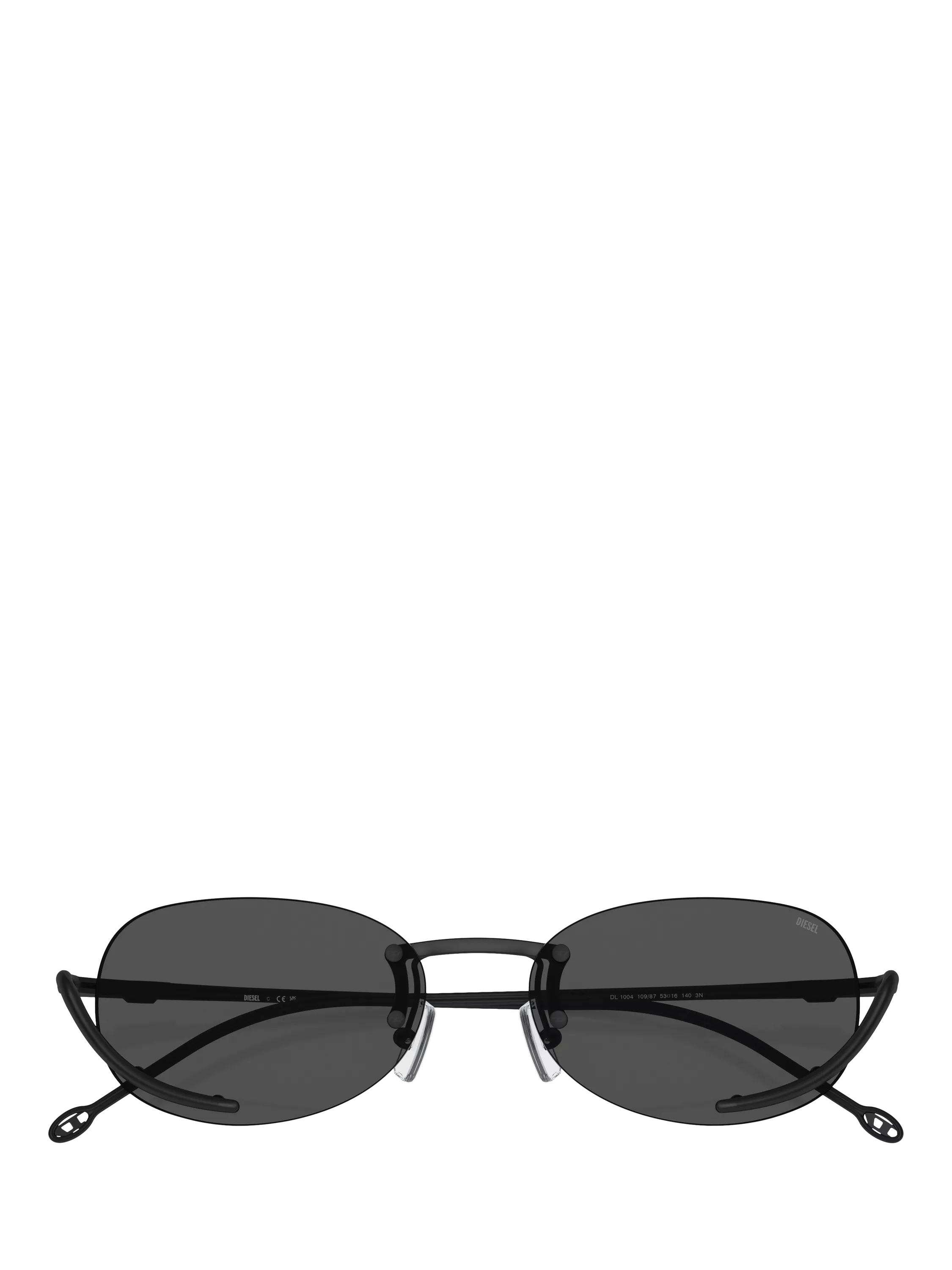 Diesel oval sunglasses black with metal frame - British product