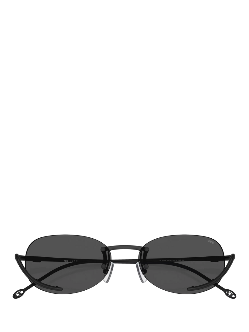 Diesel oval sunglasses black with metal frame - British product